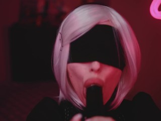 Cosplay Blow Job Messy Suck Bbc With 2b