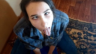 She Might Not Help Laughing / Oral Sex From Girl Friend / 4k Oral Sex