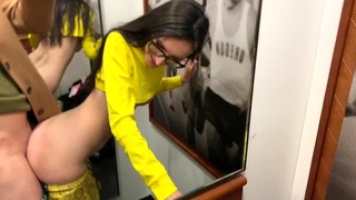 Risky Public Sex in the Fitting Flat of a Fitness Store (cum in Mouth)