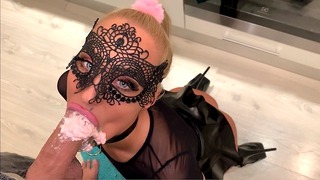 Skinny Blondie Saliva Bunny Enjoys Messy Food Fetish Plus Dick Sucking – the Splosh Theraphy