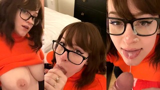 Jinkies! ; Orale seks in mijn Velma Cosplay