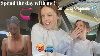 Orgasme Vlog Day!! Sluttede mig til en hel dag med frodig udendørs sjov, Bts og så meget Cumming!