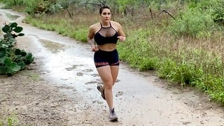 Nasty Deep Anal Fuck After 5 Miles Trail Run In A Rainy Day