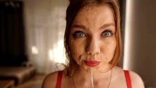 This Was Record Sperm On Face! My Step Sister Was Interfering With My Play