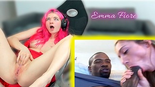 Tiktok Thot réagit au porno interracial - Emma Fiore