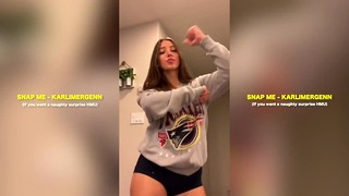 Gorąca nastolatka Karli Mergenthaler wykonuje wirusowy taniec Tiktok