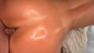 My New Friend Invites Me To Fuck Hard Her Oiled Ass