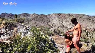 Blowjob On Mountain Top While Hiking – Kate Marley