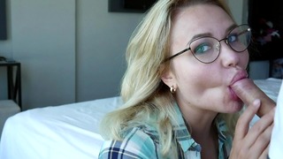 Sloppy Blowjob By Girl In Glasses