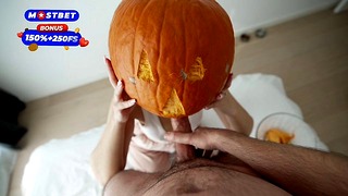 step sister didn’t expect the halloween pumpkin game to go so badly!